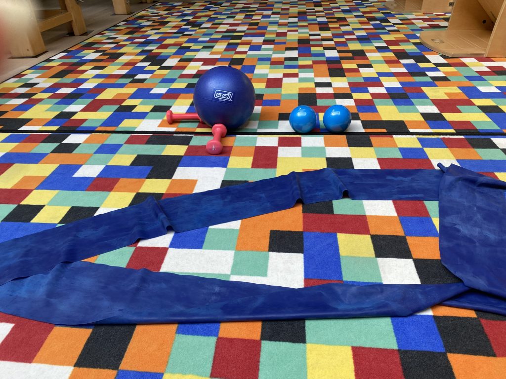 Ballon Paille Pilates, Balles lestées, bande élastique Sissel et haltères 500 g